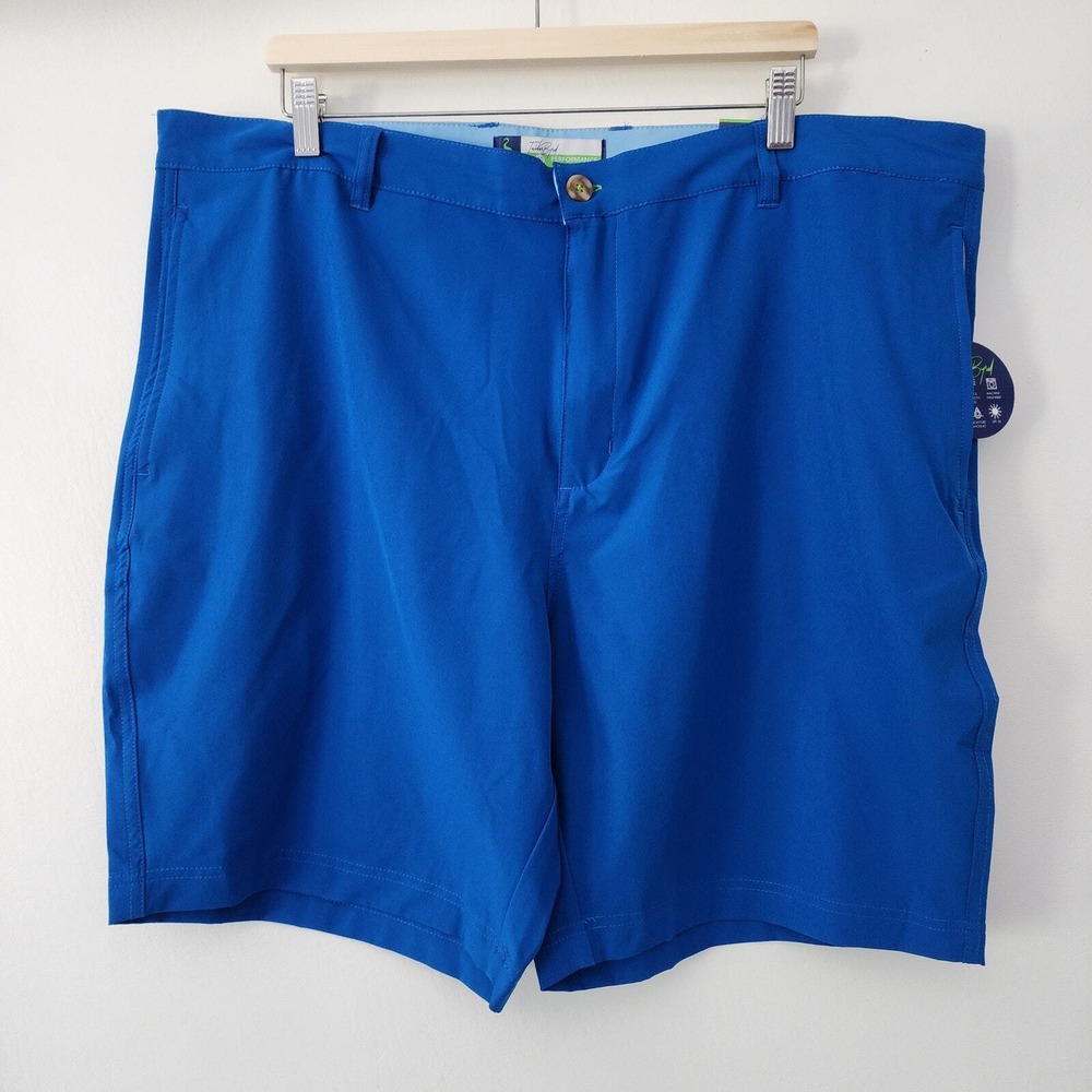 TailorByrd Performance Golf Shorts Royal Blue Stretch Flamingo Mens Size 40